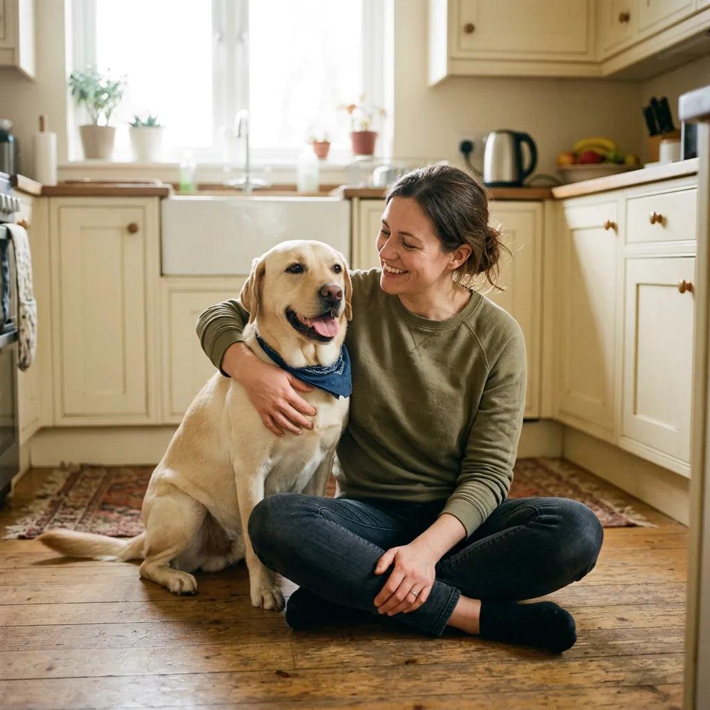 Danielle R. with labrador, 6